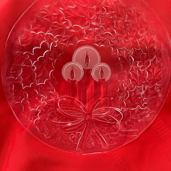 L.E. Smith Other - Elegant Holiday Vintage 13” diameter clear Crystal Platter